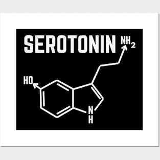 Serotonin Molecule Posters and Art